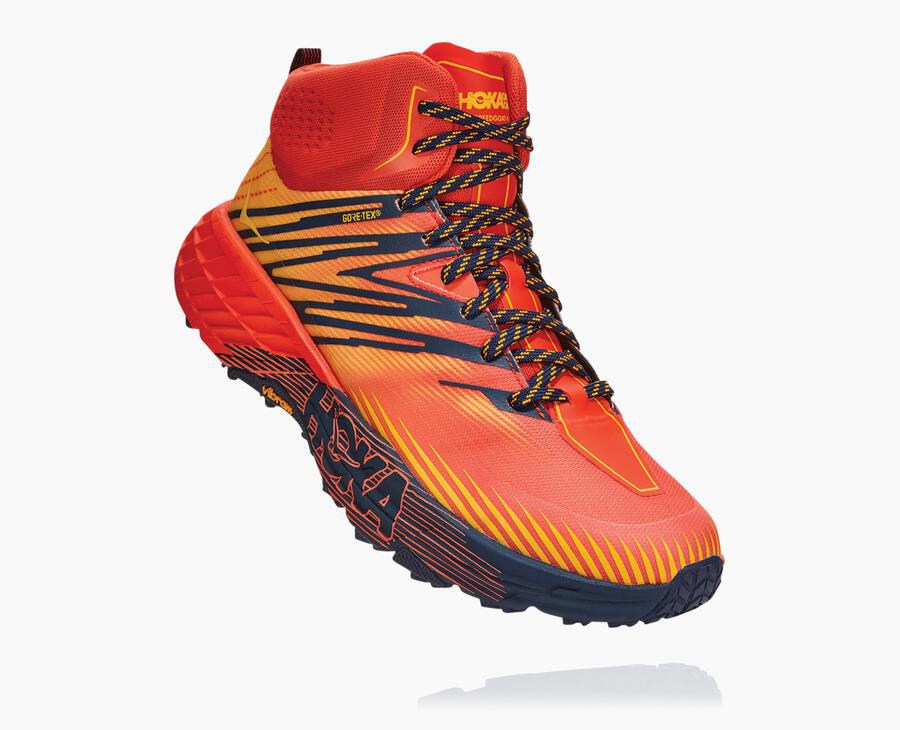 Hoka One One Speedgoat Mid Gore-Tex 2 Trailskor Herr - Röda - LYTNU-6230